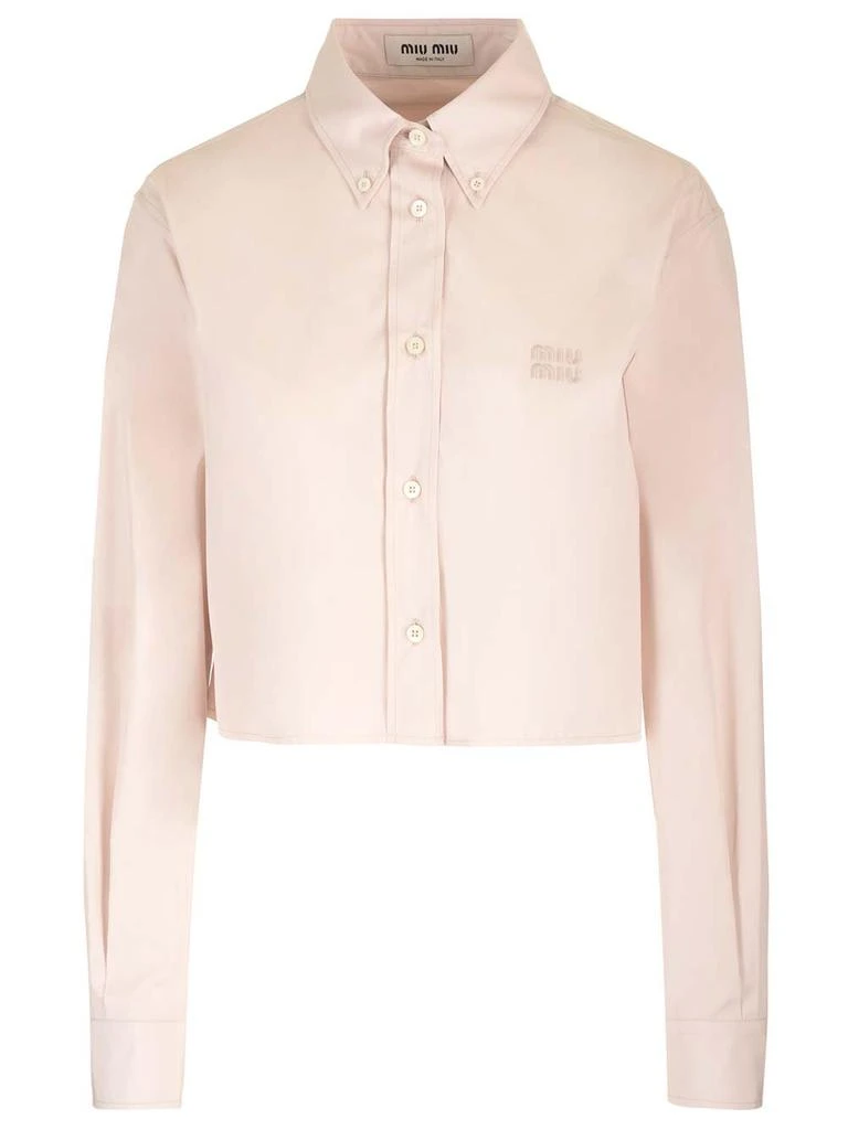 Miu Miu Miu Miu Button-Up Cropped Shirt 1