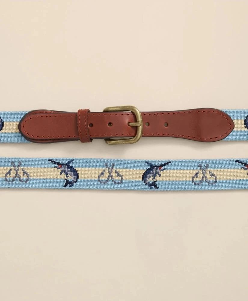 Brooks Brothers Smathers 
Branson Needlepoint Marlin Belt 2