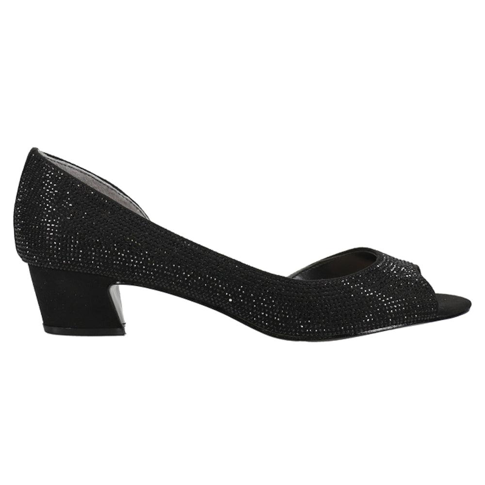Nina Rossie Rhinestone Peep Toe Wedding Pumps