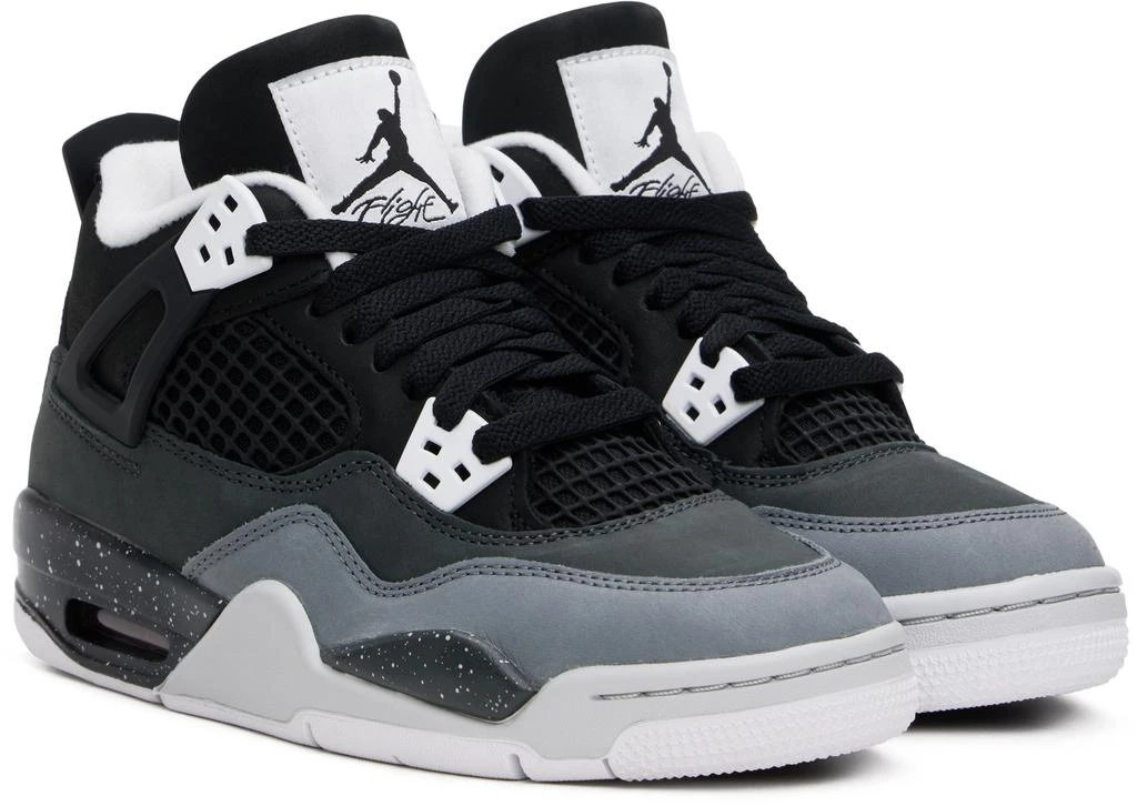 Jordan Big Kids Black Air Jordan 4 Retro Sneakers 4