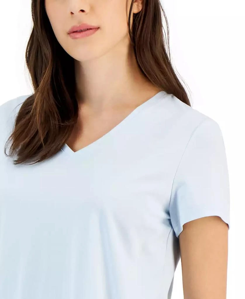 Charter Club Women's Solid V-Neck Short-Sleeve Sleepwear Top, Created for Macy's 2