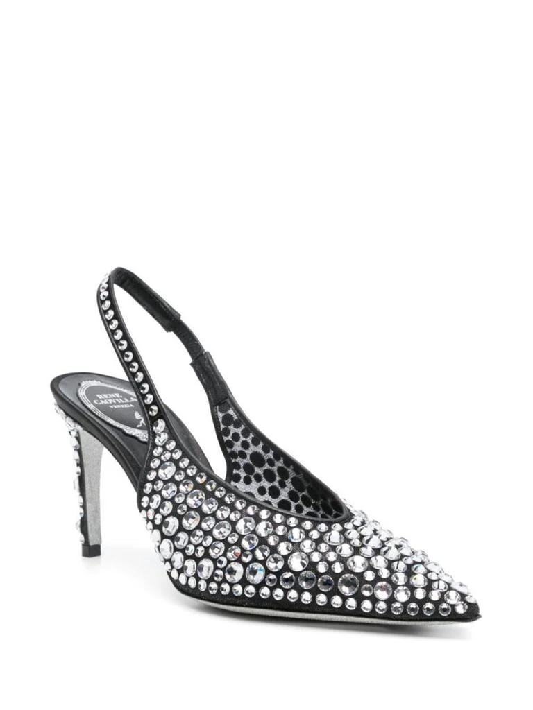Rene Caovilla René Caovilla Gilda 80 Crystal Slingback Shoes 2
