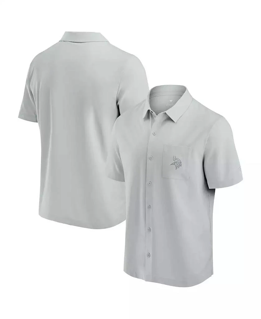 Fanatics Men's Gray Minnesota Vikings Front Office Button-Up Shirt 1
