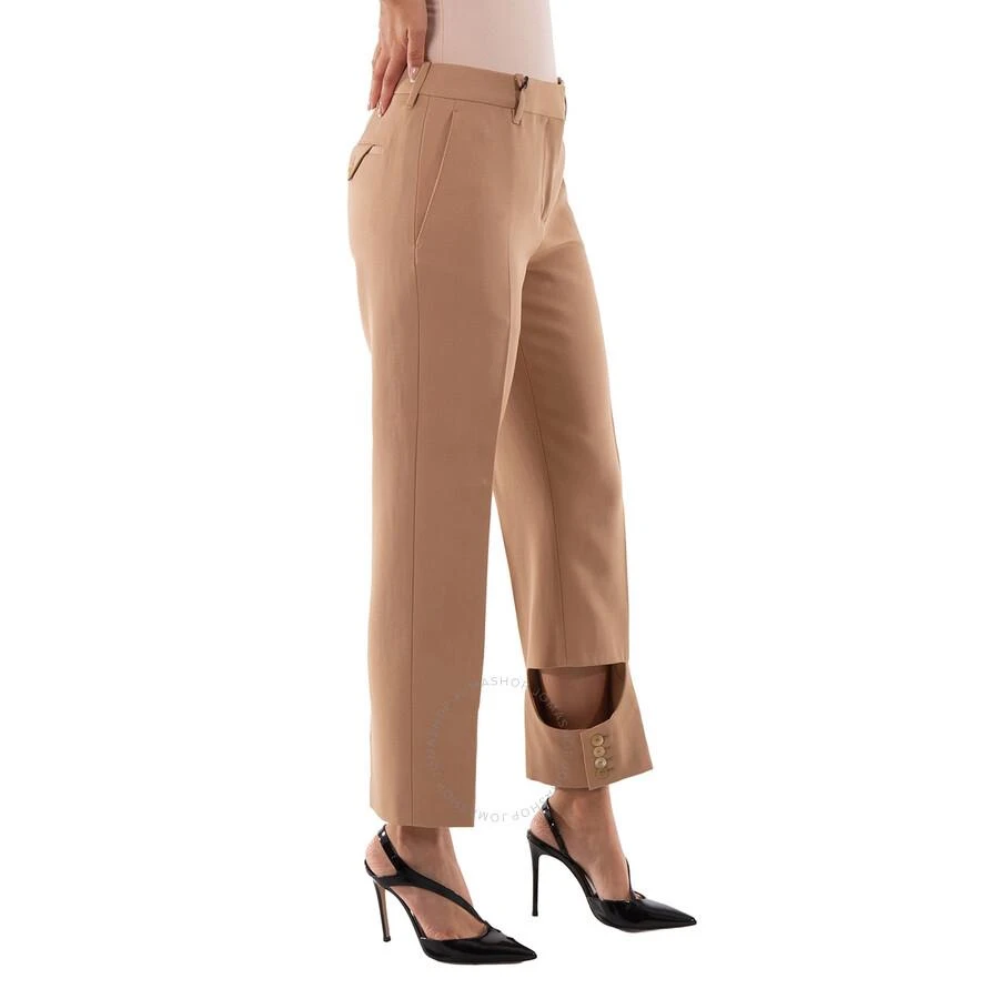 Burberry Ladies Dark Biscuit Cut Out Detail Trousers 2