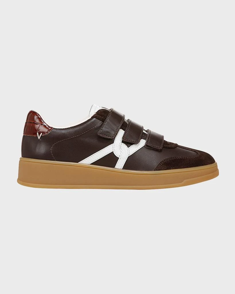 VERONICA BEARD Reagan Mixed Leather Grip Sneakers 1