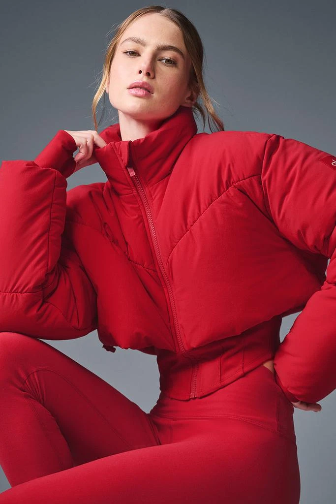 Alo Main Act Corset Puffer - Bold Red 3
