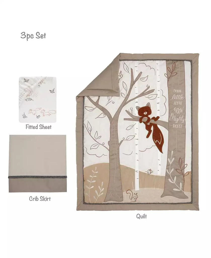Lambs 
Ivy Treetop Fox Woodland Tree Nursery 3-Piece Baby Crib Bedding Set 9