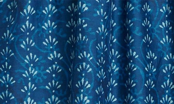 Faherty Solstice Mixed Print Long Sleeve Cotton & Silk Minidress 4