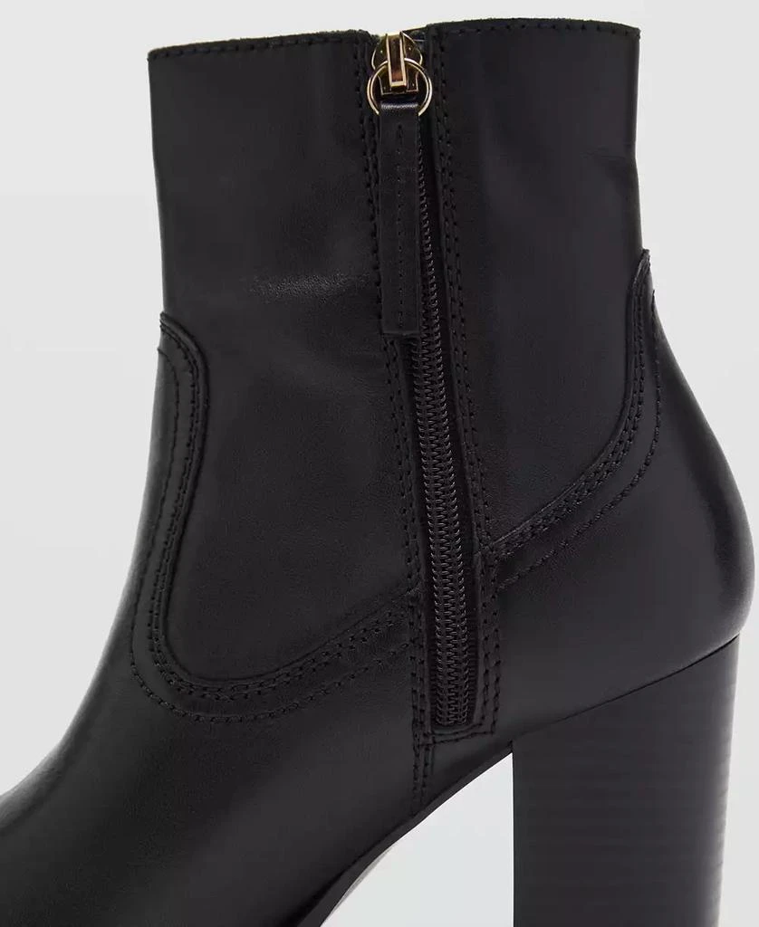 Mango Women's Leather Pointed Ankle Boots 4