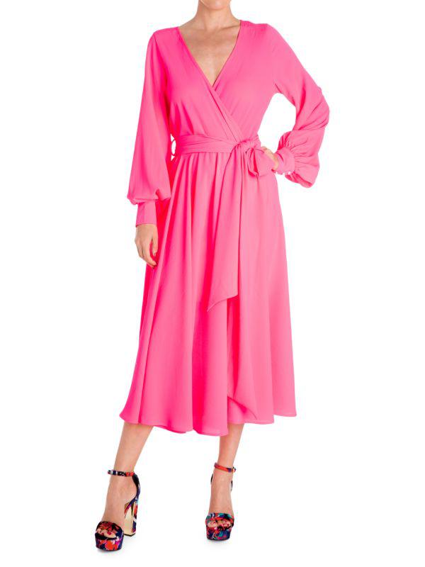 Meghan LA Lilypad Surplice Midi Dress