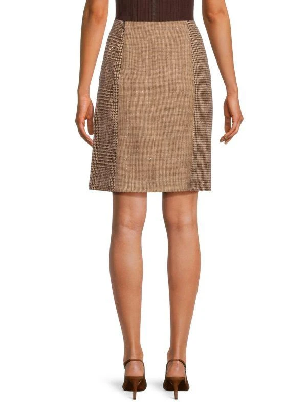 Ralph Lauren Carreen Pattern Tussah Silk Blend Mini Skirt 2