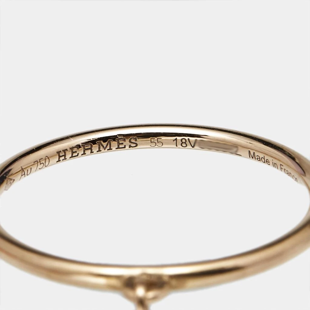 Hermes Hermès Gambade 18k Rose Gold Ring Size 55 4