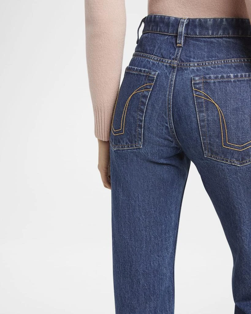 Jil Sander High-Rise Crease-Line Slim-Leg Jeans 5