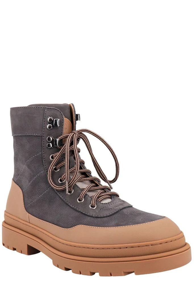 Brunello Cucinelli Brunello Cucinelli Two-Toned Lace-Up Boots 2