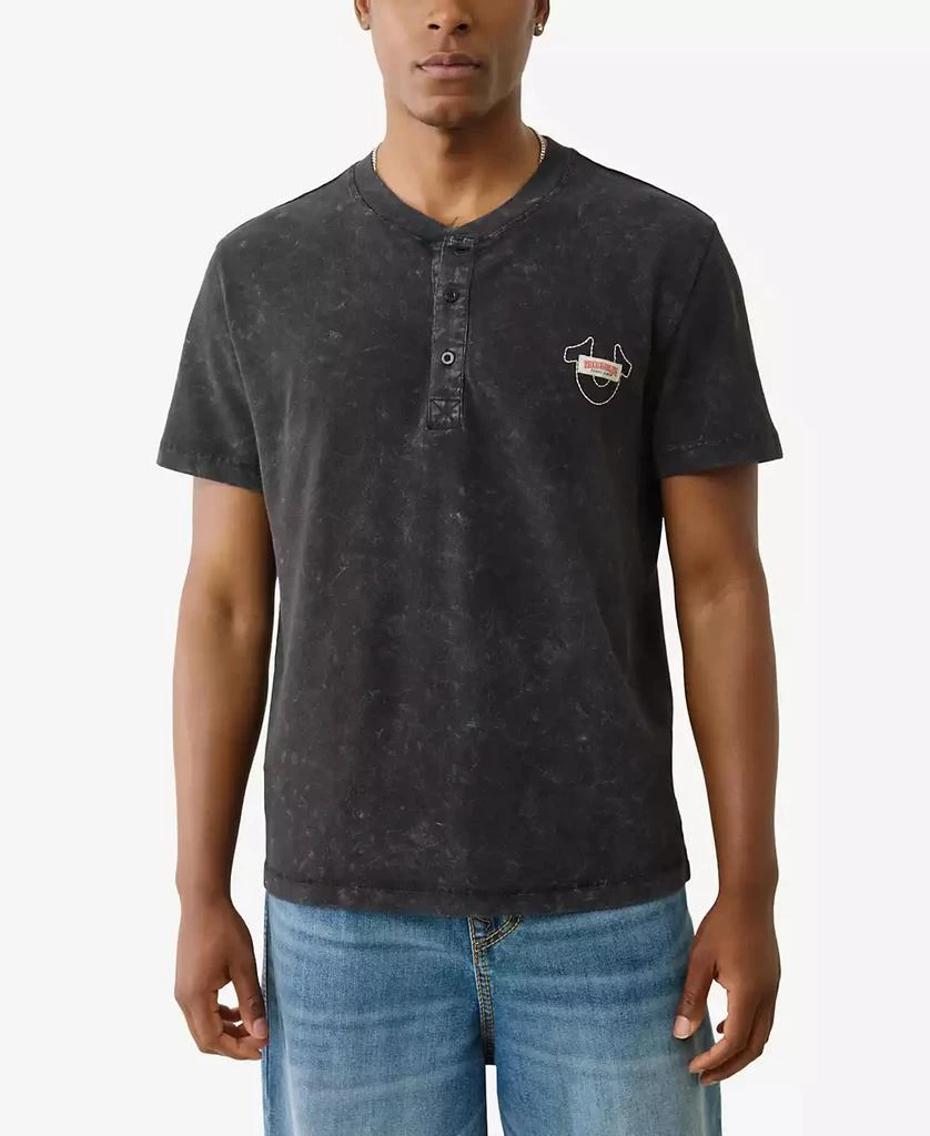 True Religion Men's Short Sleeve Pique Mineral Patch T-Shirt 1