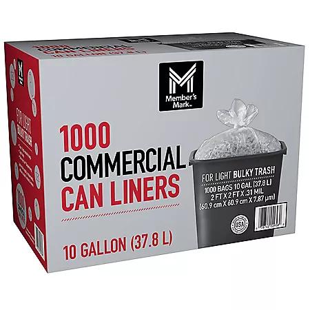 Member's Mark Member's Mark 10 Gallon Commercial Trash Bags 1000 ct.