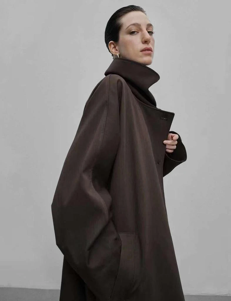 Pixie Market Brown Scarf Coat 6