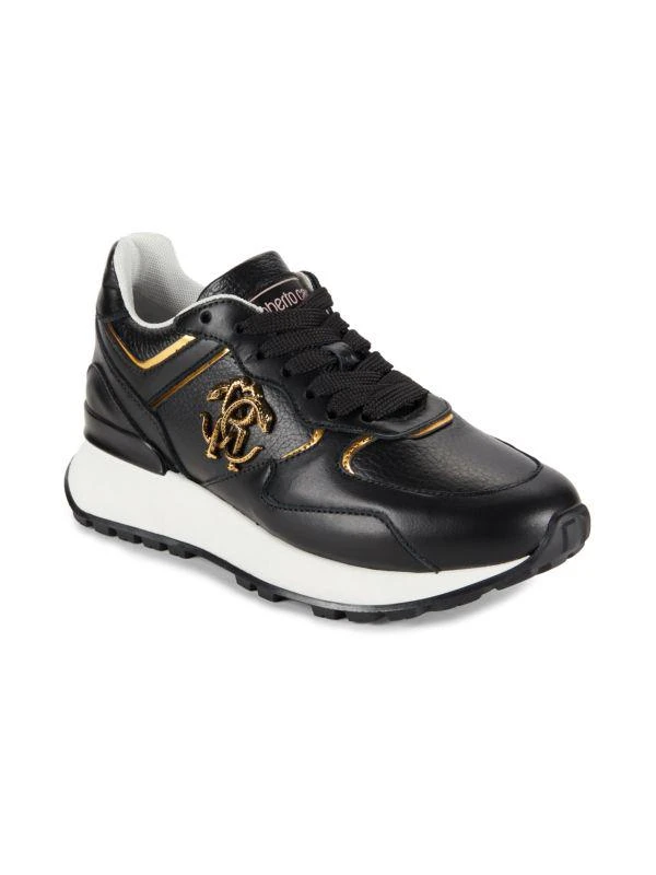 Roberto Cavalli Logo Leather Sneakers 2