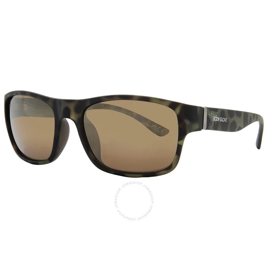 Body Glove BGSPT 2002 Gold Rectangular Unisex Sunglasses 10263819.CGR GRNGLD 2