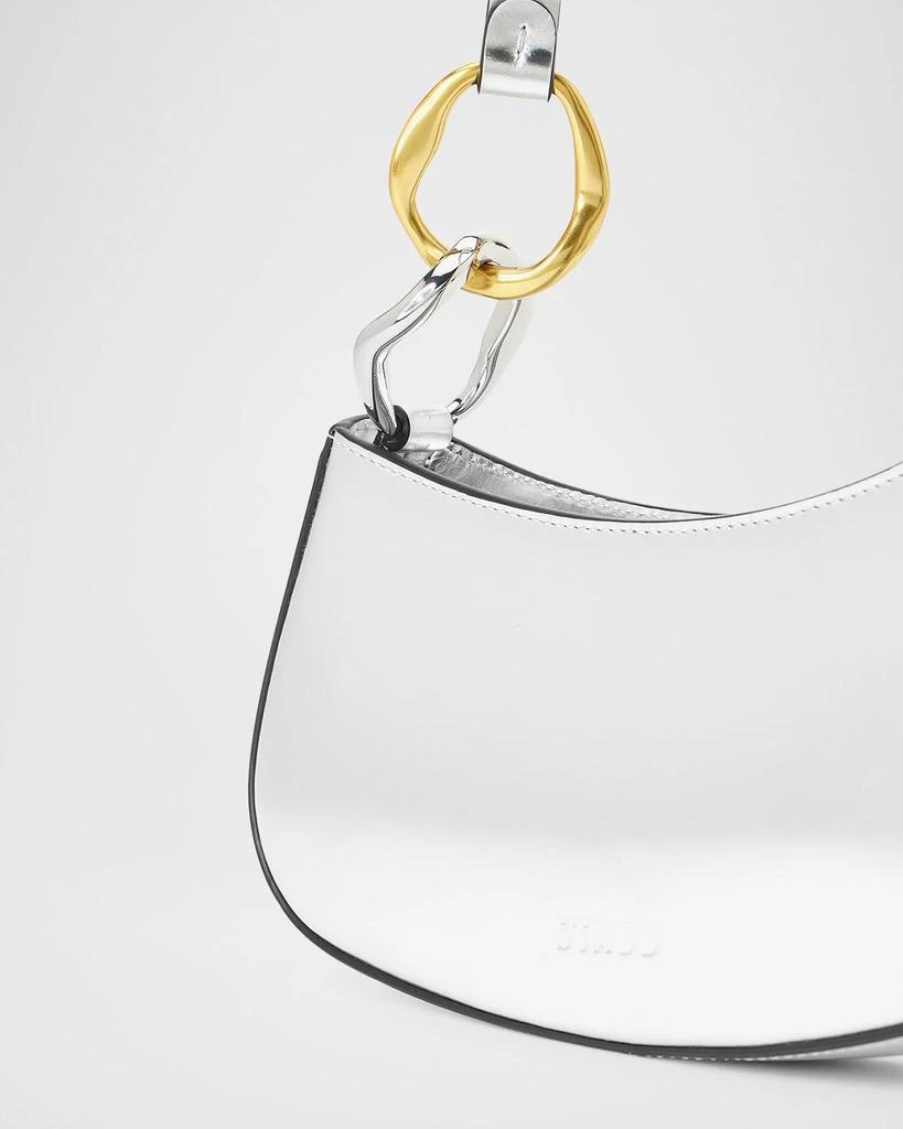 Staud Ollie Crackeld Metallic Shoulder Bag 5