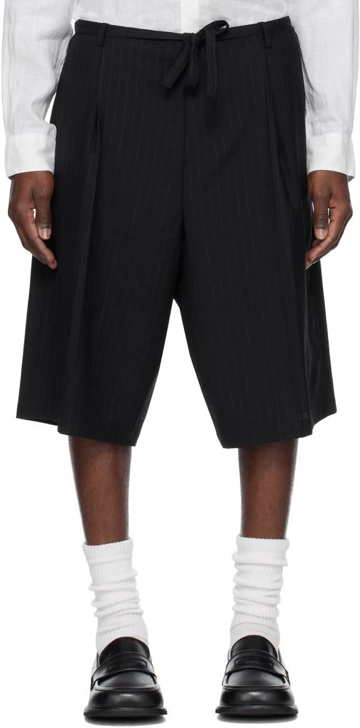 SOSHIOTSUKI Navy Wool Judo Shorts 1