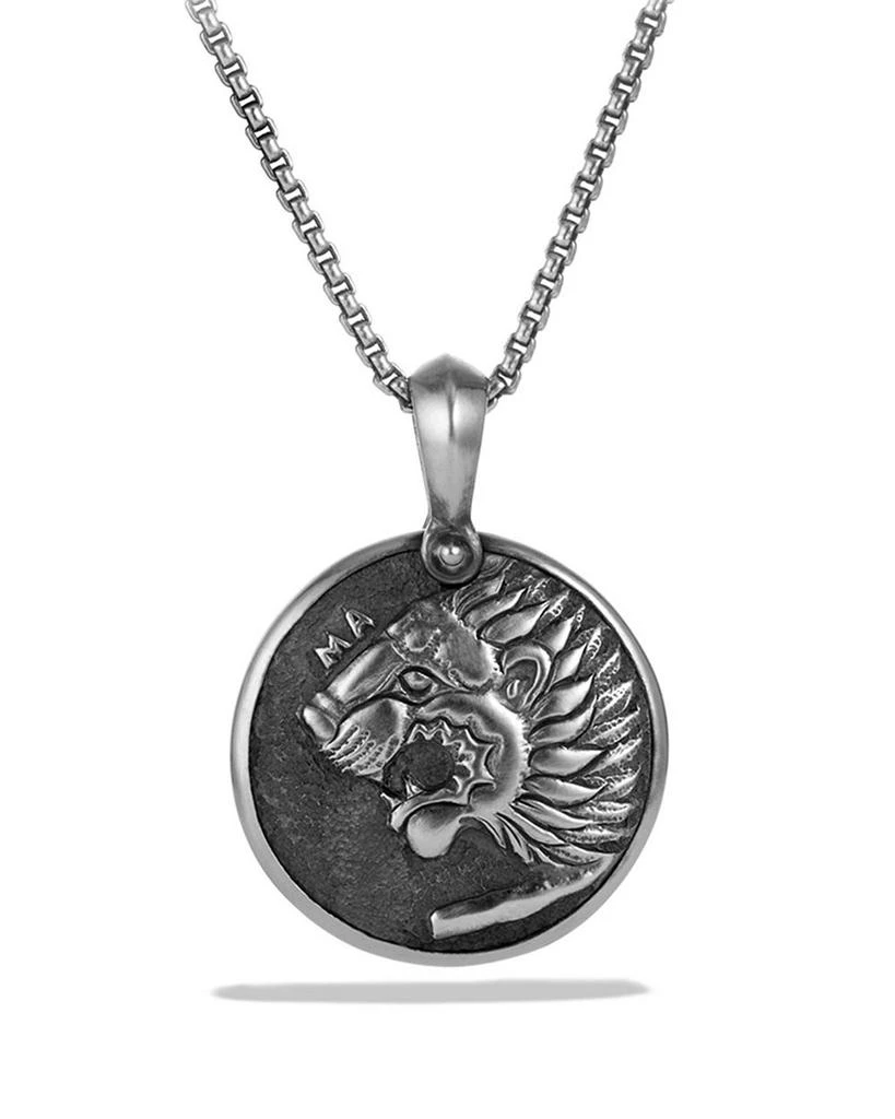 David Yurman Men's Petrvs® Lion Amulet in Sterling Silver, 35mm 2