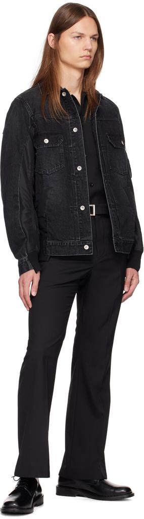 Sacai Black Paneled Denim Jacket - Jackets - Free Shipping Sacai Black Paneled Denim Jacket - Jackets - Free Shipping