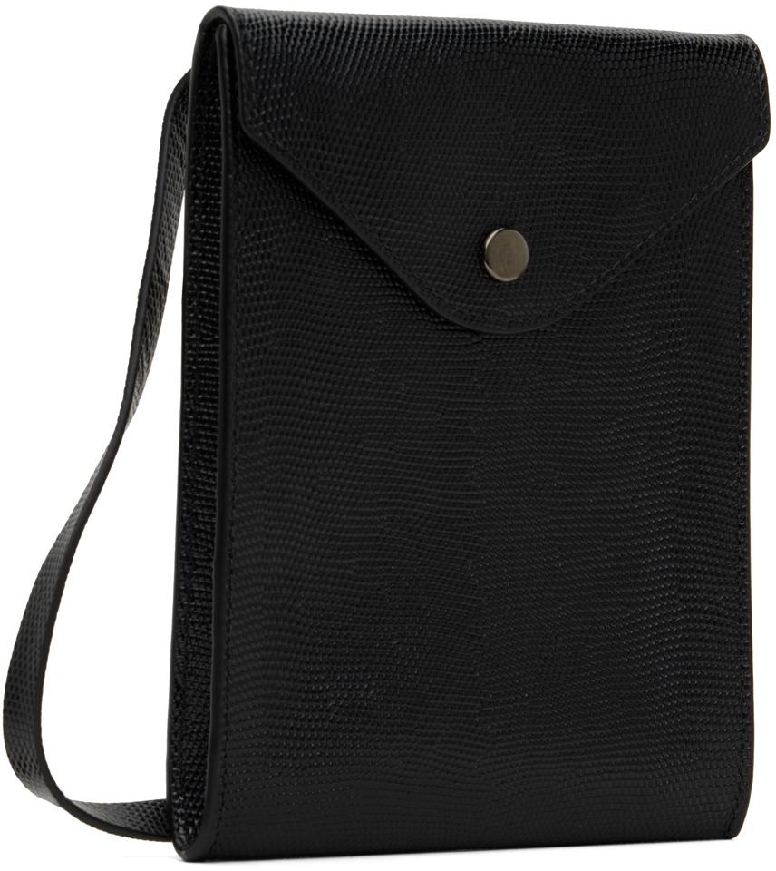 LEMAIRE Black Enveloppe Strap Shoulder Bag