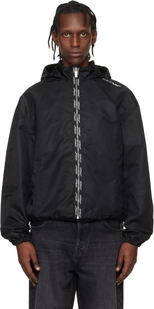 Off-White Black Bookish Nylon Windbreaker Jacket