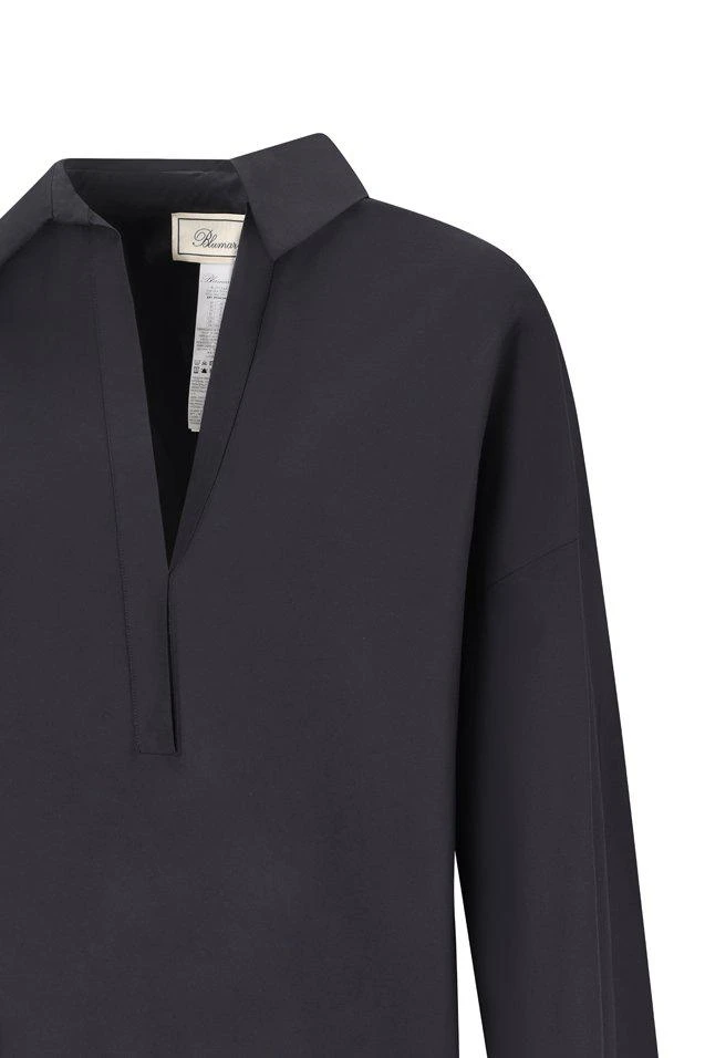 BLUMARINE Blumarine Tied-Cuff Polo-Neck Poplin Blouse 3