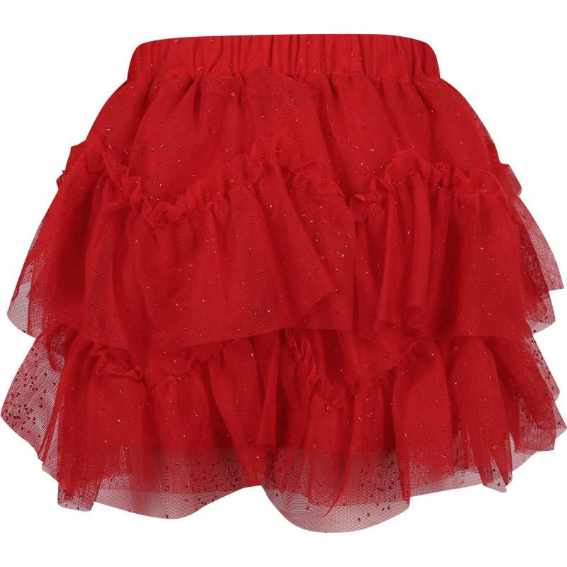 Mayoral Rhinestones detailing tulle skirt in red 2