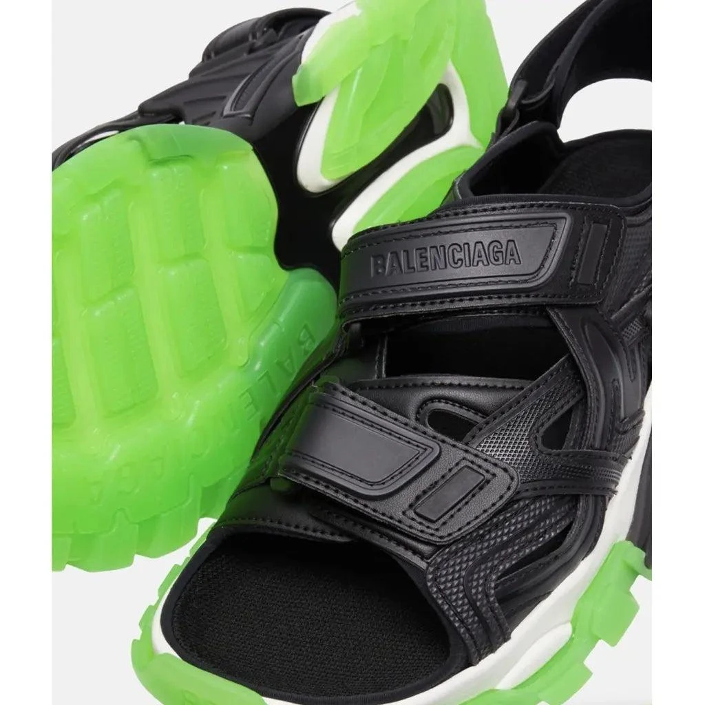 Balenciaga Balenciaga Track Sandal 
Black, White and Green Sole
 3