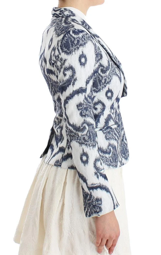 CHRISTIAN PELLIZZARI Christian Pellizzari Elegant Two-Tone Blue Short Blazer 4