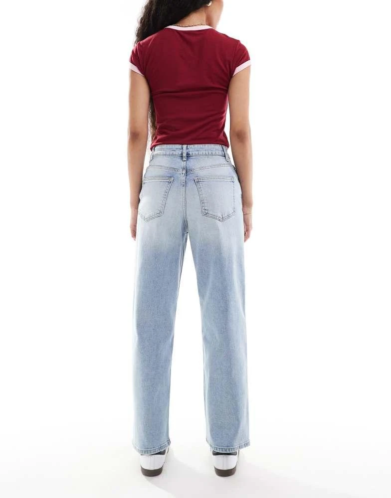 Miss Selfridge Miss Selfridge Petite straight leg jean in mid wash 2