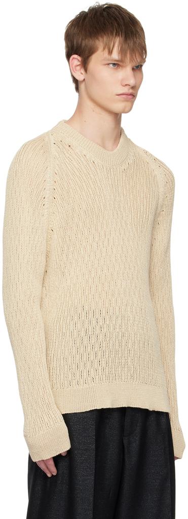 Omar Afridi Beige Raglan Sweater