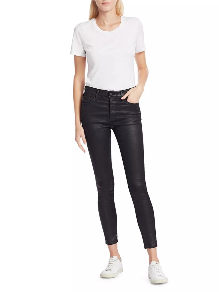 AG Jeans Farrah High-Rise Ankle Faux Leather Skinny Pants 2