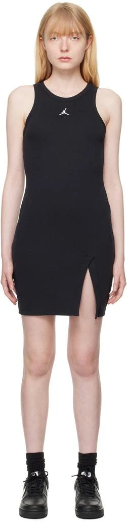 Jordan Black Embroidered Minidress 1