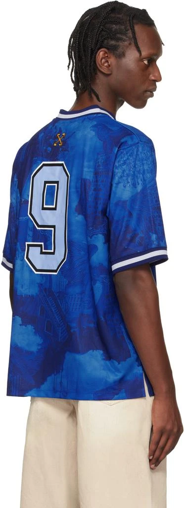 Off-White Blue World Paint Soccer Jersey 3