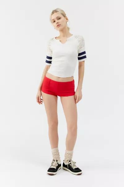 BDG BDG Tatum Crochet Notch Neck Tee