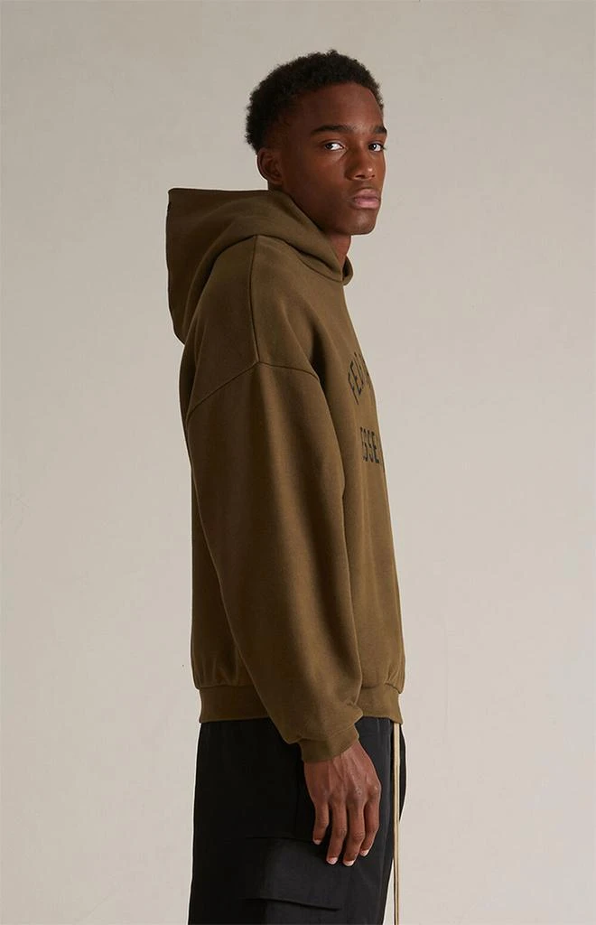 Essentials Olive Fleece Hoodie 3