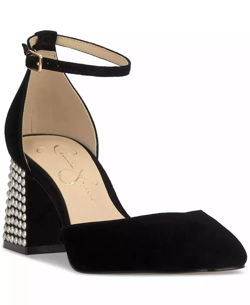 Jessica Simpson Women's Fulian Ankle-Strap Block-Heel Pumps 1