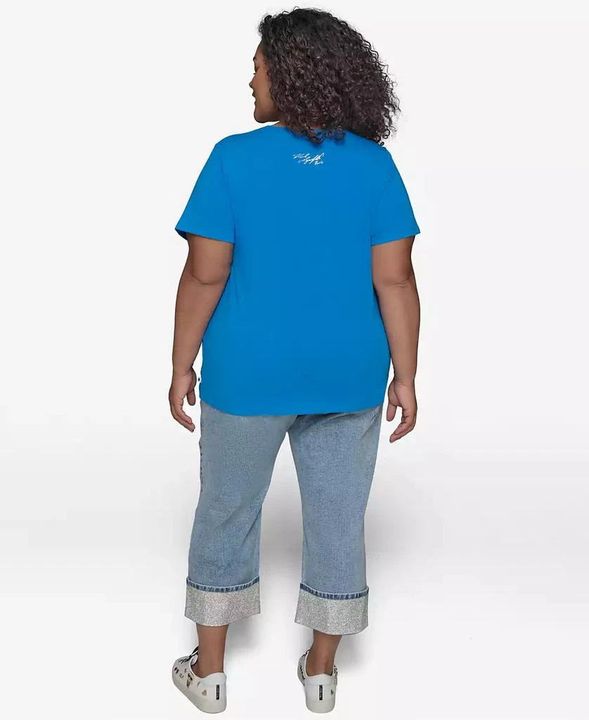Karl Lagerfeld Paris Plus Size Embellished Rose T-Shirt 2