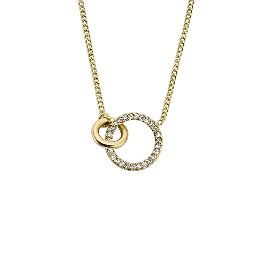 Fossil Women's Hazel Icons Gold-Tone Stainless Steel Pendant Necklace 1