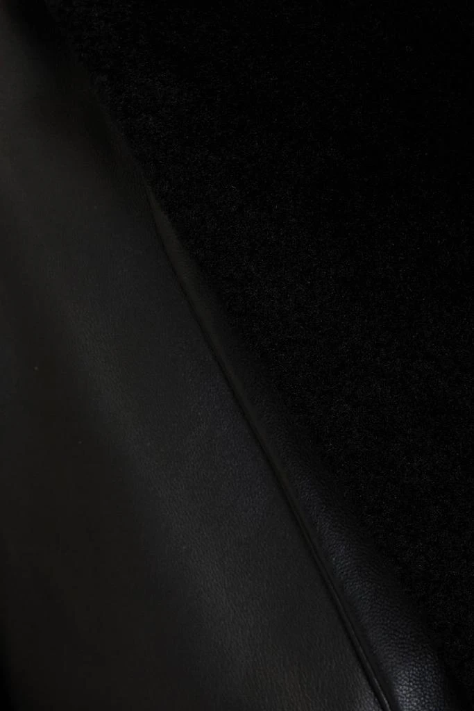 Muubaa Belted shearling-trimmed leather coat 4