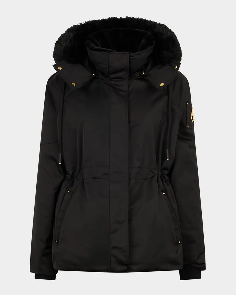 Moose Knuckles Stirling Satin Parka with Removable Hood