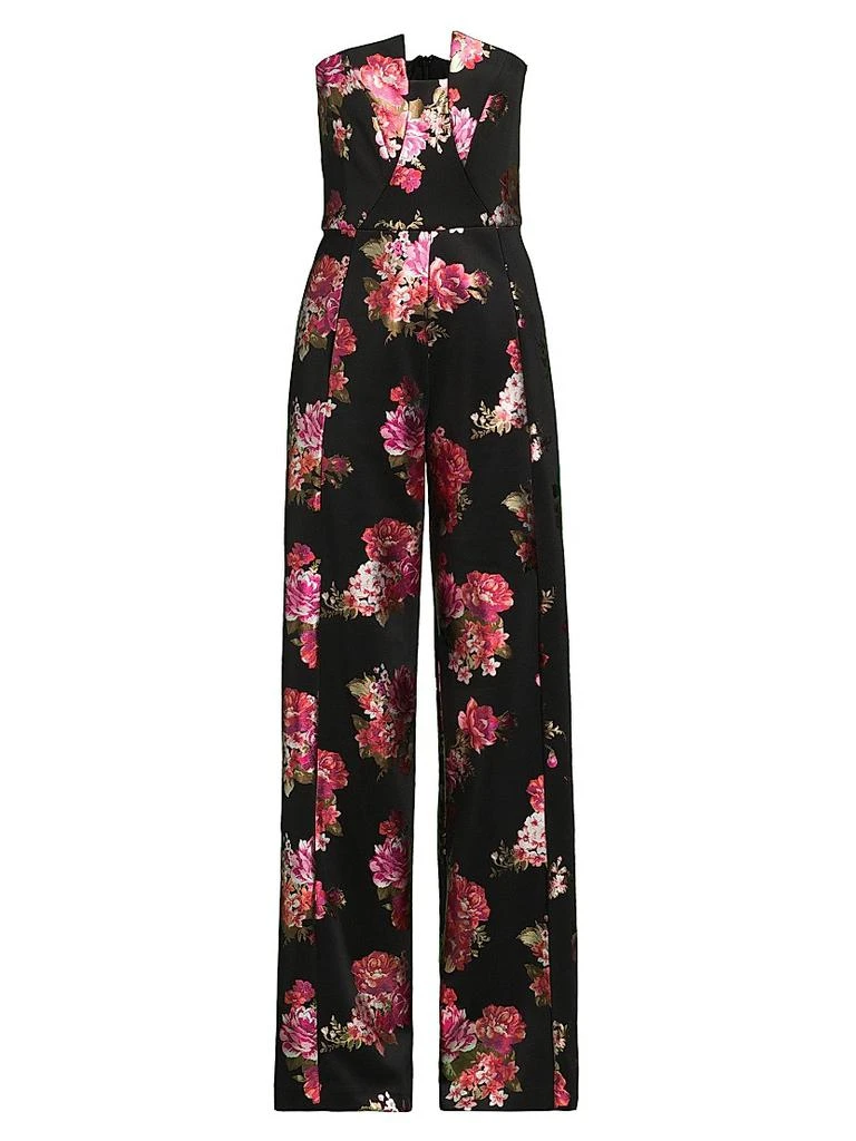 Black Halo Lena Floral Strapless Jumpsuit 1