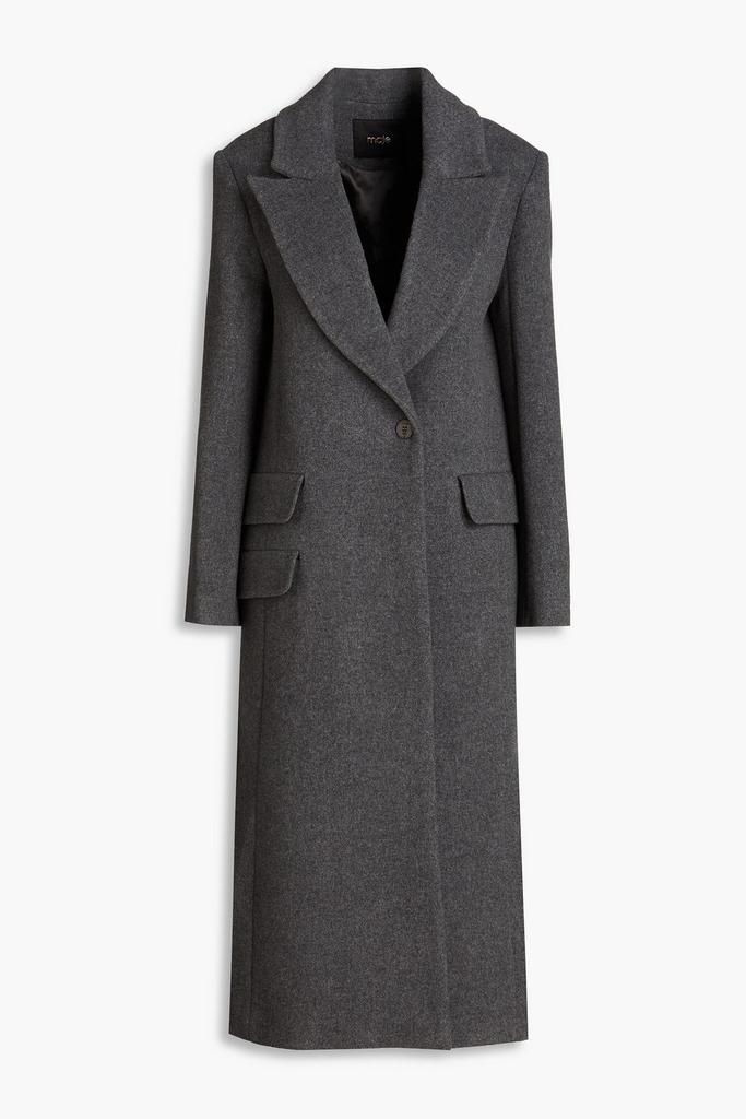 Maje Double-breasted wool-blend felt coat