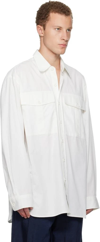 Dries Van Noten Off-White Oversized Cotton Shirt 2
