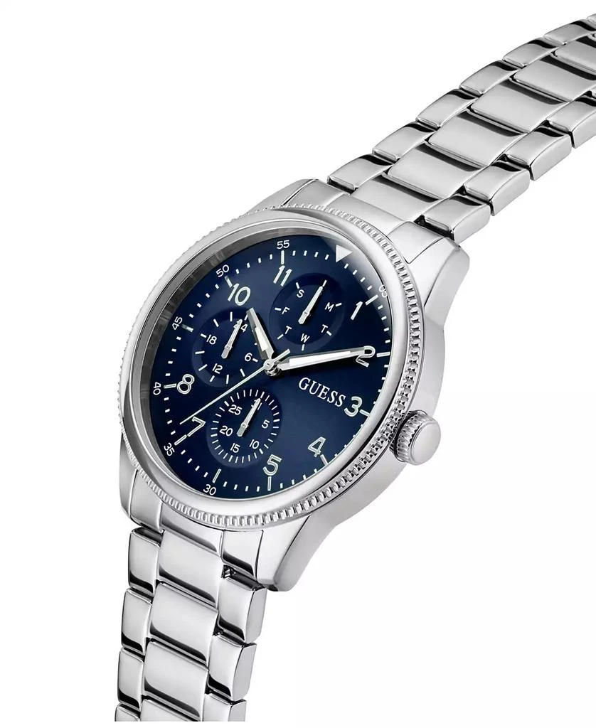 GUESS Men's Silver Tone Multi-function Watch, 44mm 3