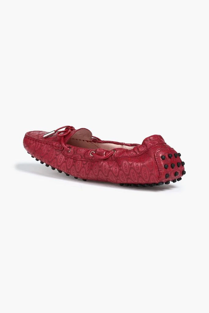 Tod's Heaven Lacetto embossed leather loafers 3